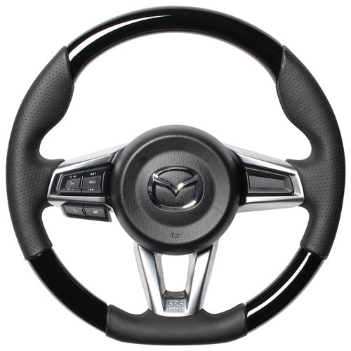 Real Gun Grip Piano Black Steering Wheel