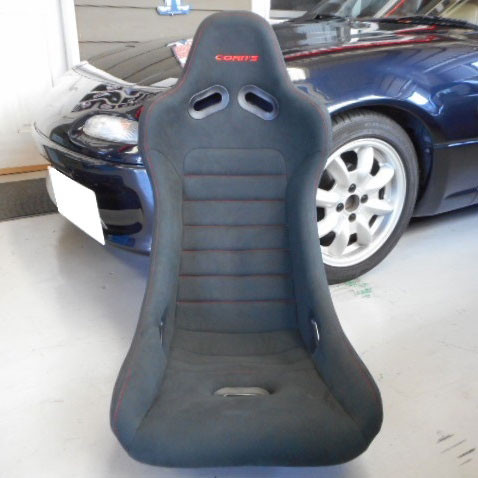 Car Make Corn's Dark Grey Suede Racing Seat