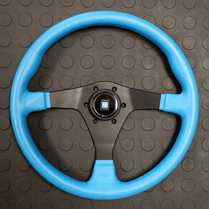Nardi Gara-3 Type-3 360MM Blue Leather with Black Spokes For Miata MX5 MX-5 ALL YEARS JDM Roadster : REV9 Autosport
