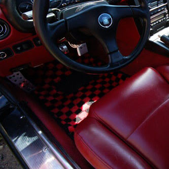 Zeromotive Checkered Floor Mats (Small Pattern) For Miata MX5 MX-5 1989-2005 JDM Roadster : REV9 Autosport