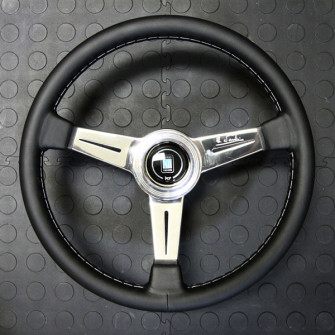 Nardi Classico Steering Wheel 360MM Black Leather With Polished Spokes